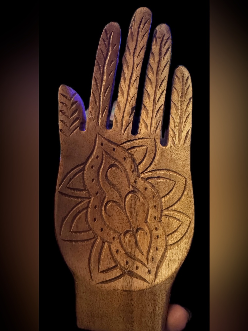 HAMSA Hand- stone or incense burner NEW hand carved decor world market jewelry